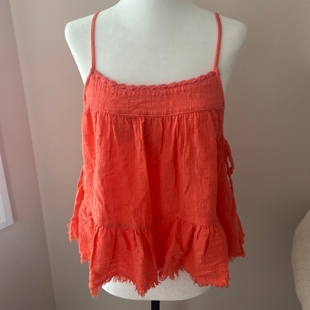 𝅺aerie l Orange Summer Tank Top